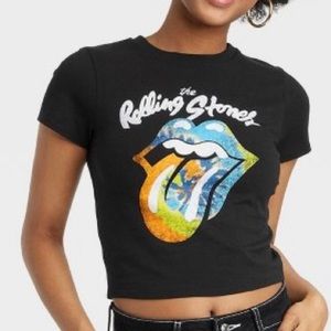 Women’s Rolling Stones baby tee, size Large